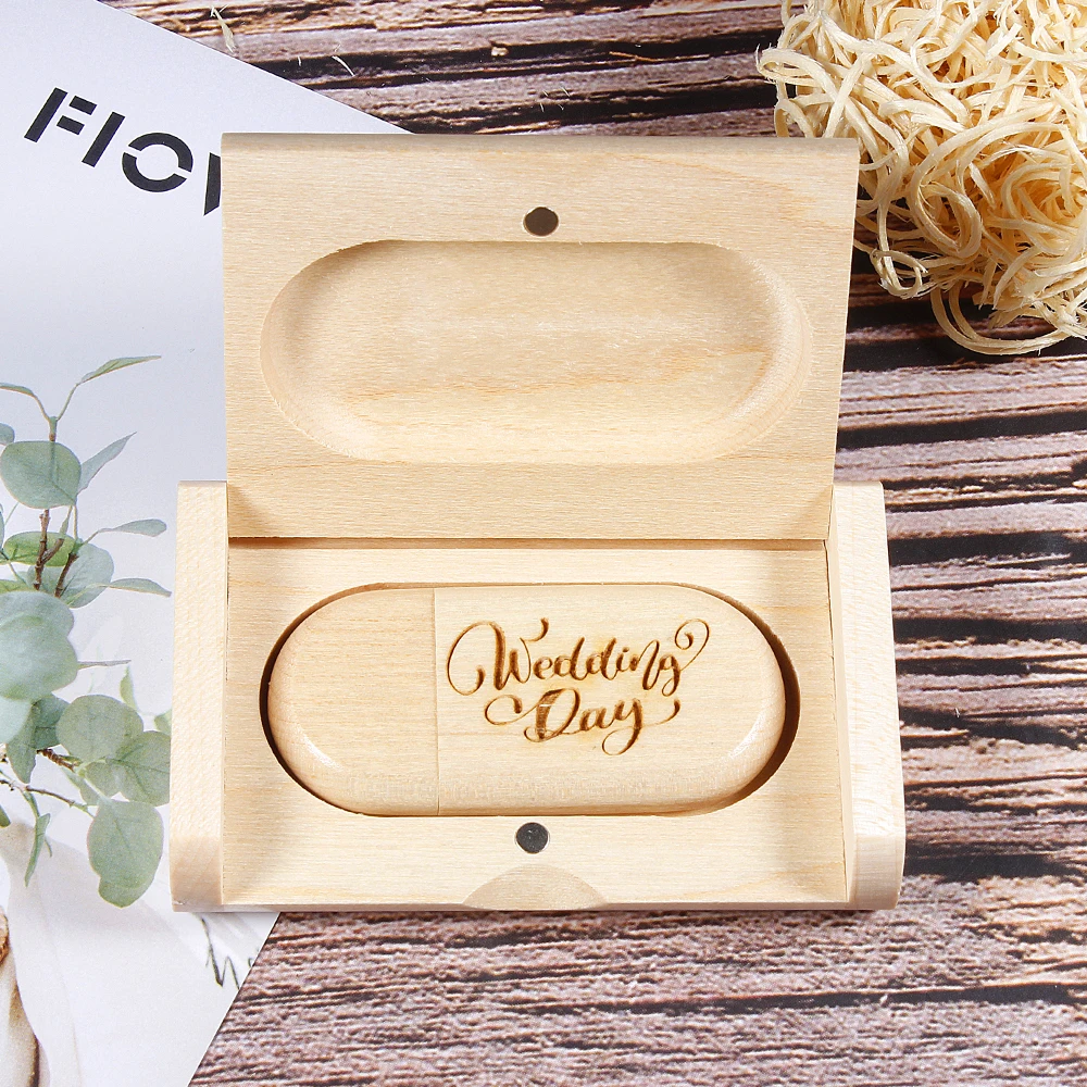 Photography Flash Drive 64GB Free Custom LOGO Pen Drive 32GB Wooden Memory Stick 16GB USB 2.0 Bamboo U Disk 8GB Wedding Gifts