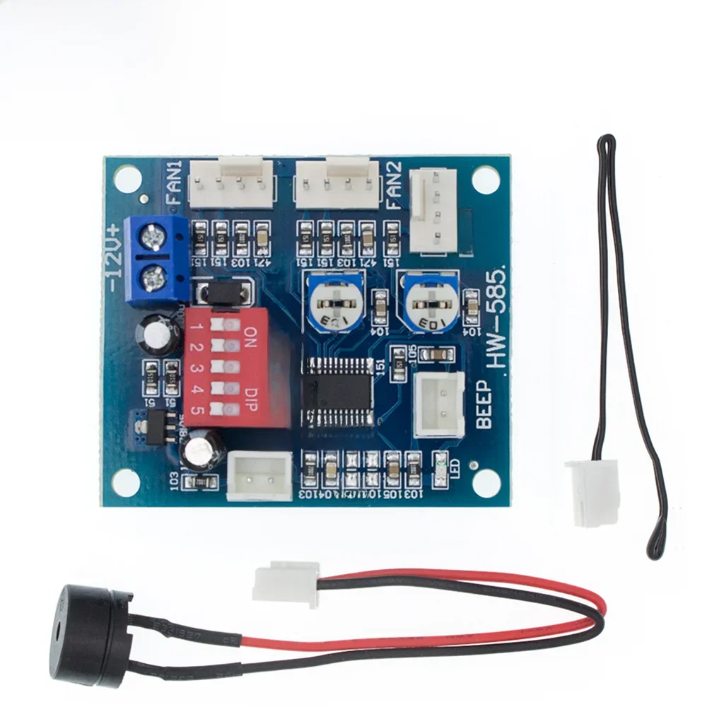 DC 12V 5A PWM PC CPU Fan Temperatuurregeling Snelheidsregelaar Board Snelheidsregelaar Temperatuursonde Buzzle - afbeelding 2