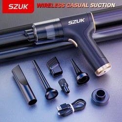 SZUK 17000PA Car Vacuum Cleaner Mini Powerful Cleaning Machine Handheld Portable for Car and Home Appliances Wireless Cleaner