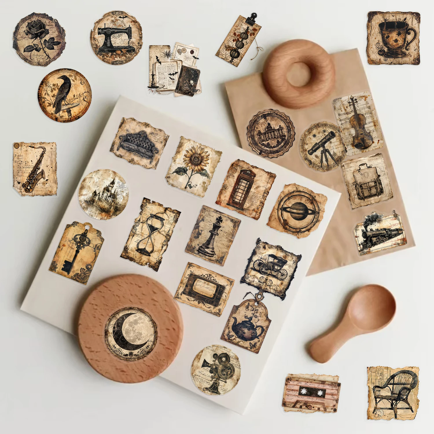 50 stuks retro labelstickers, prachtige en coole graffitistickers, laptop cartoonstickers, leuke en klassieke cadeaudecoraties