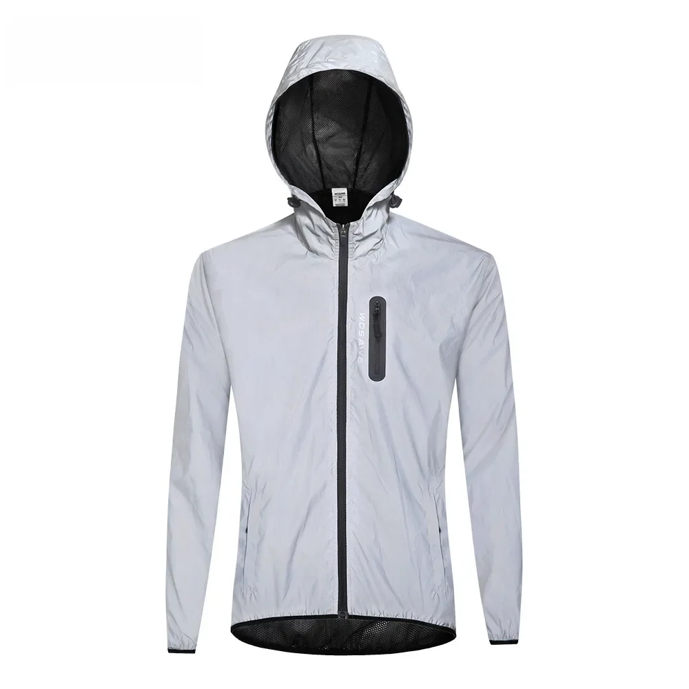 AliExpress WOSAWE Reflective Jacket with Hoodie and Waterproof Windbreaker for Men Women Cycling Hiking Running