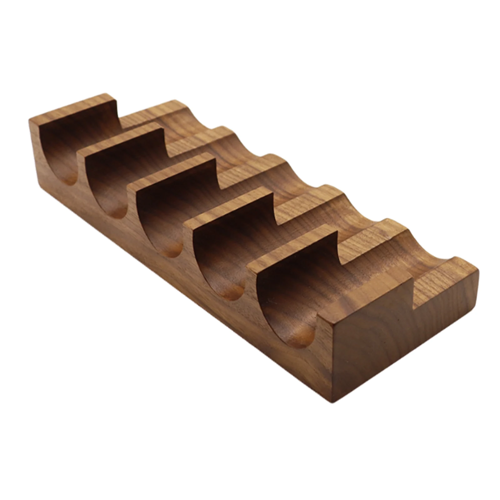

5 Grids Japanese Wooden Sushi Holder Taco Stand Food Serving Rack Divider for Bar Restaurant Dining Table Plate