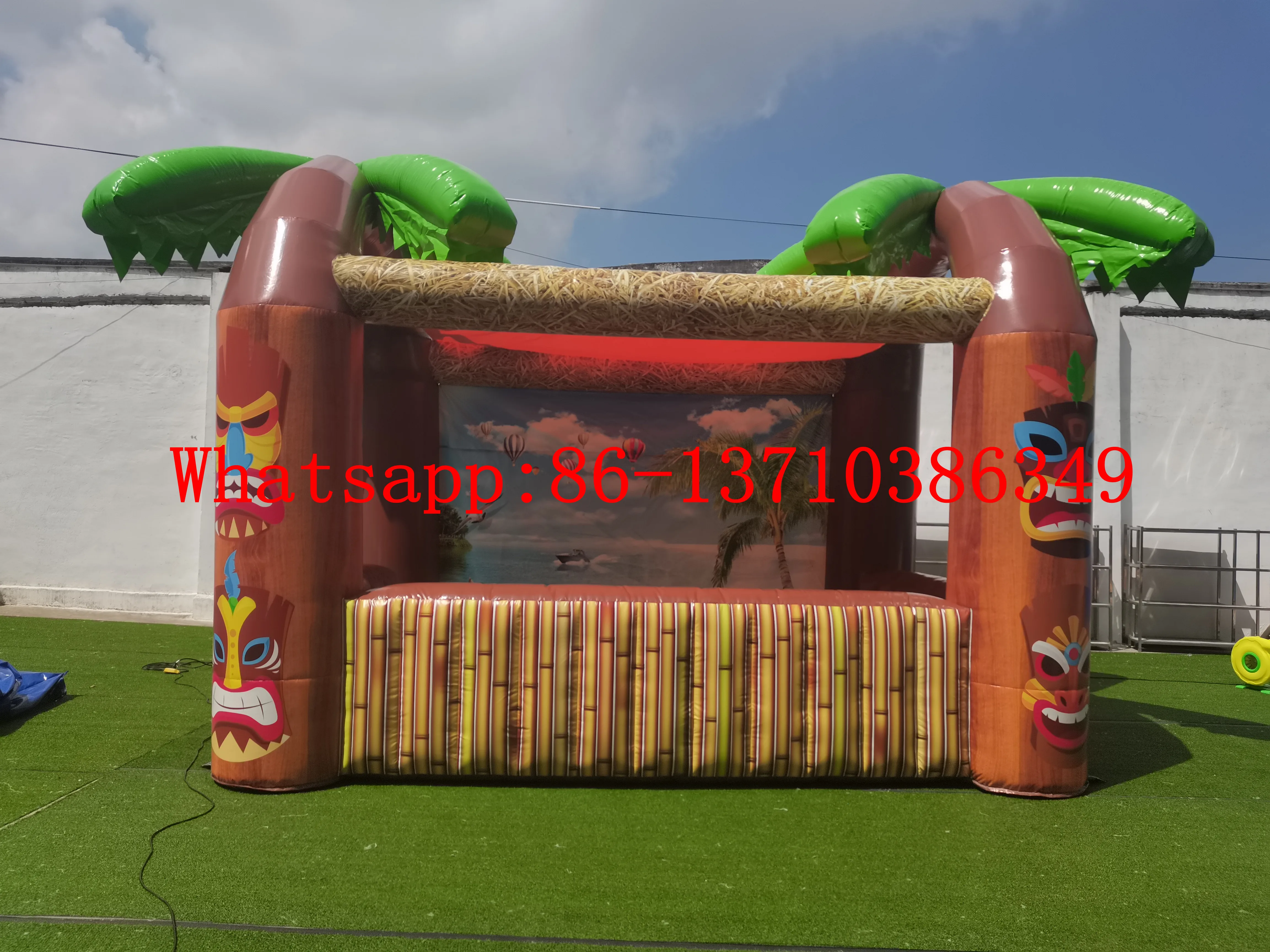 Outdoor large bouncy castle tent jungle coconut tree tent