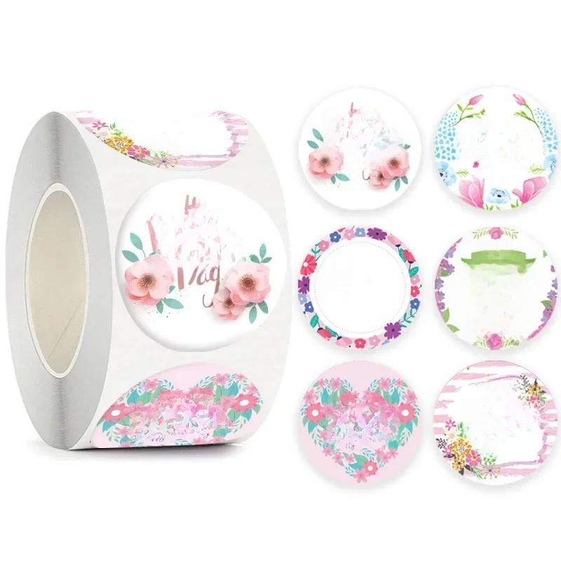 Autocollants joyeux fête des mères, 100 à 500 pièces, sceaux d'enveloppe, autocollants de remerciement pour emballage cadeau, cadeaux de fête, fournitures pour petites entreprises