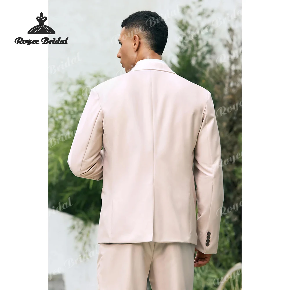 Costume deux pièces à revers pour hommes, simple boutonnage, costume de mariage, un bouton, formel, pour bal d'affaires, 2026