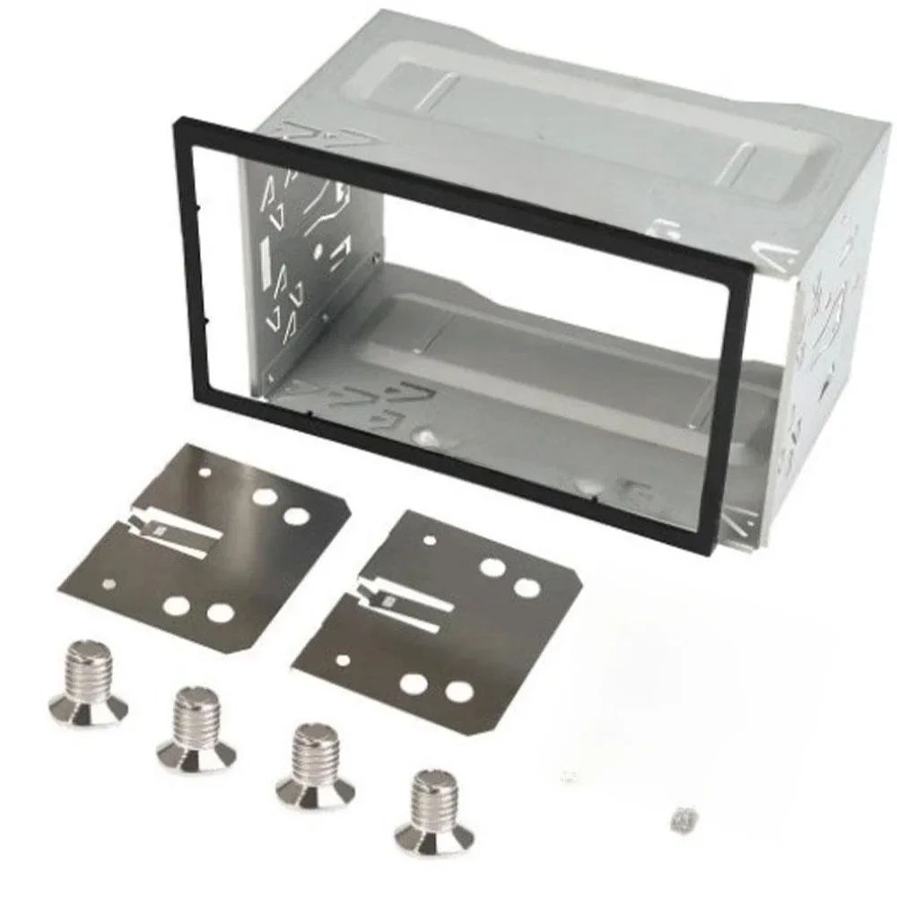 Kit de cadre de montage de tableau de bord audio, radio stéréo, unité de cadre, lecteur DVD universel, boîtier de plaque de panneau de façade, accessoires de boîtier, 2Din