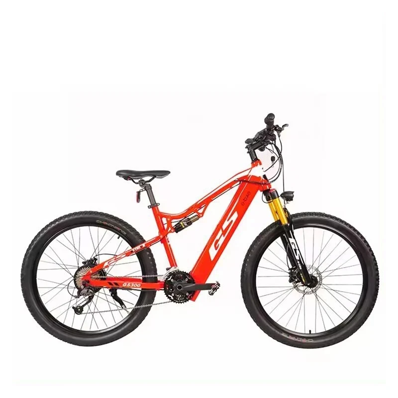 Mountain Bike elétrico com bateria de lítio, dianteiro e traseiro, amortecedores duplos, GS, 1000W, 48V, 17Ah, 27,5 in, Novo