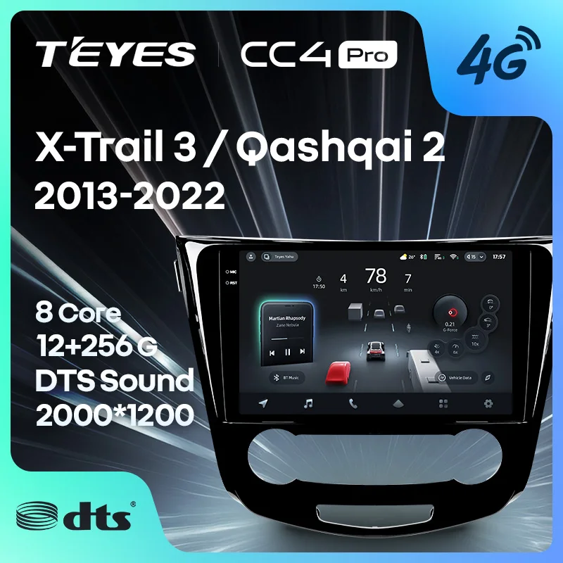 

TEYES CC4 PRO For Nissan X-Trail 3 T32 2013 - 2022 Qashqai 2 J11 CarPlay Android Auto 2DIN Car play Radio Multimedia Stereo