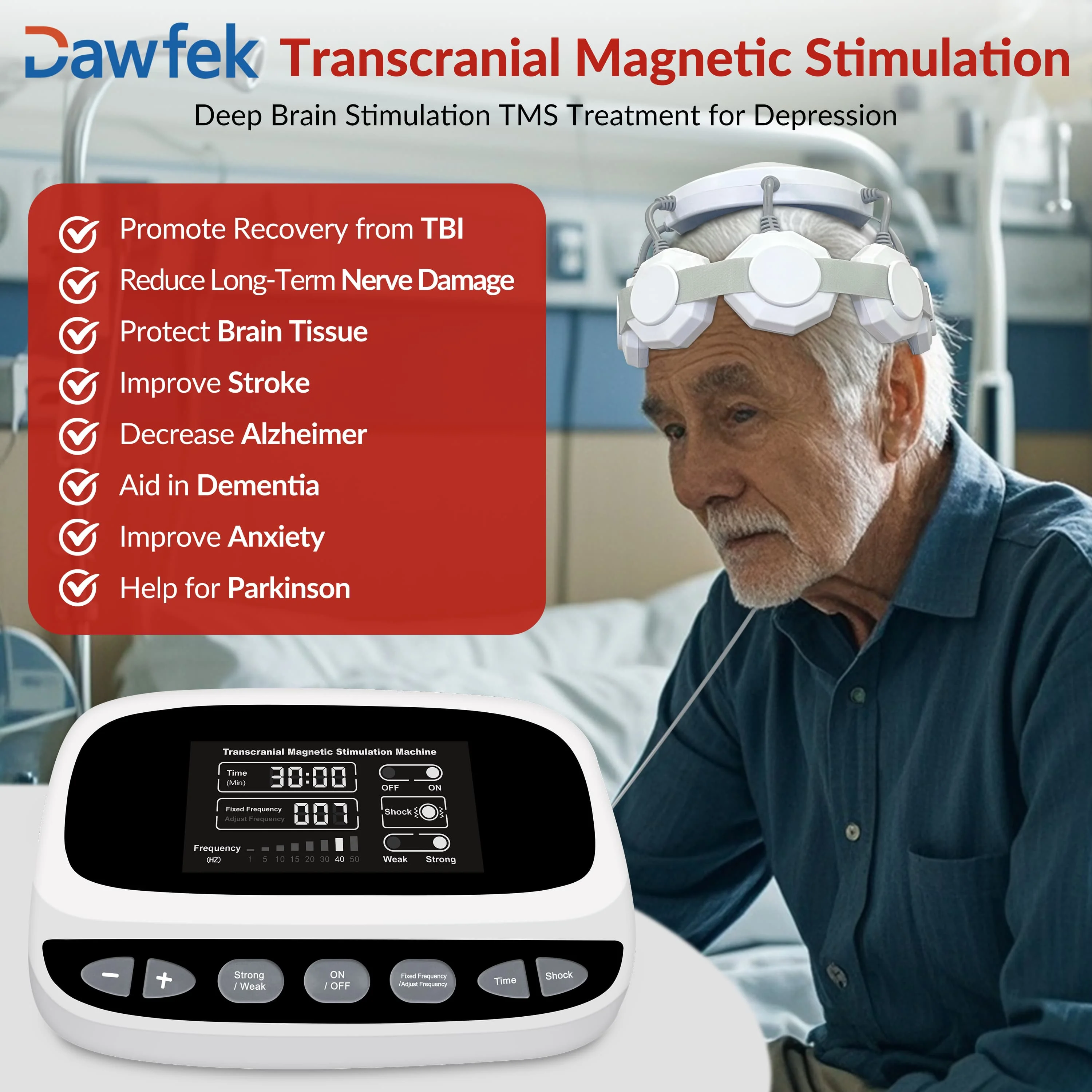 Dawfek Tms Treatment For Depression Brain Stimulation Device For Major Depressive Disorder Mdd Neuropathic Pain Migraine