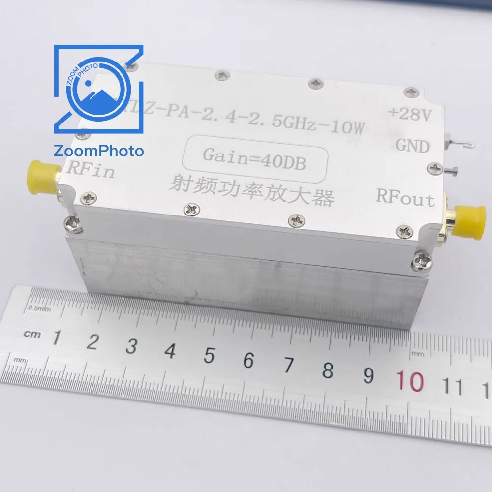 WYDZ-PA-2.4-2.5GHz-10W RF Power Amplifier RF Power Amp Designed with Heat Sink 40dB Gain 10W Output