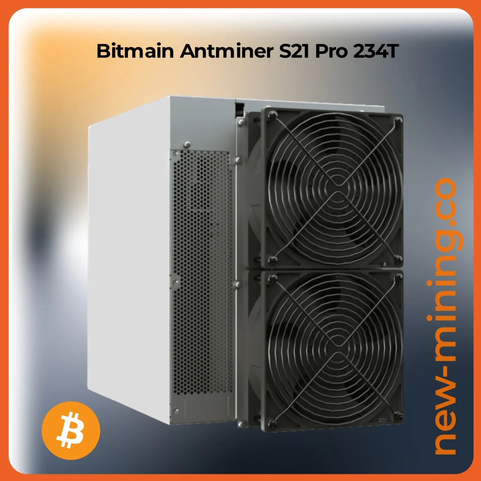 

BITMAIN Antminer S21 Pro 234T 3510W 15J/T Bitcoin Miner