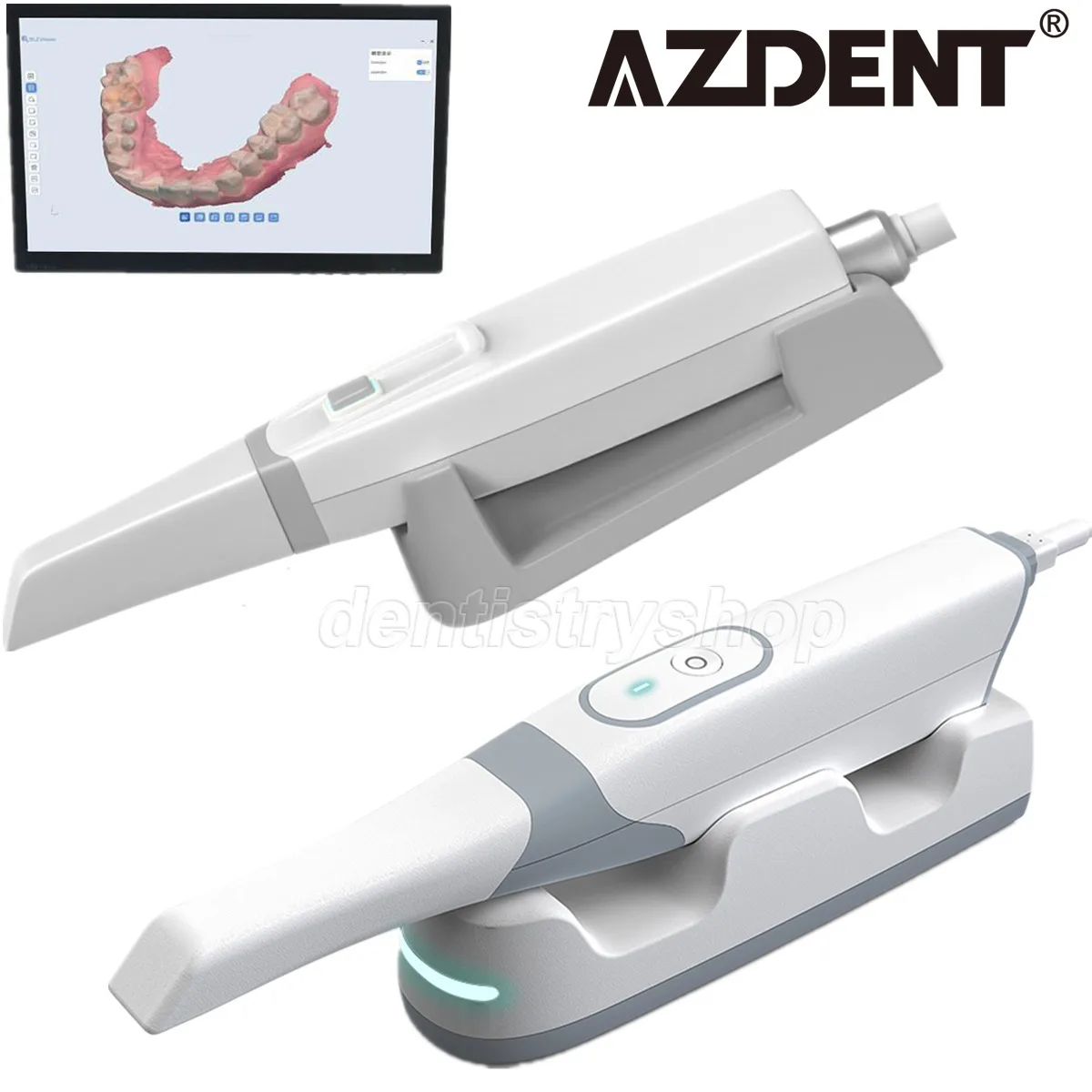 KIC بالجملة AZDENT ماسح ضوئي للأسنان داخل الفم شاشة ثلاثية الأبعاد في الوقت الحقيقي مع برنامج المسح الضوئي #1
