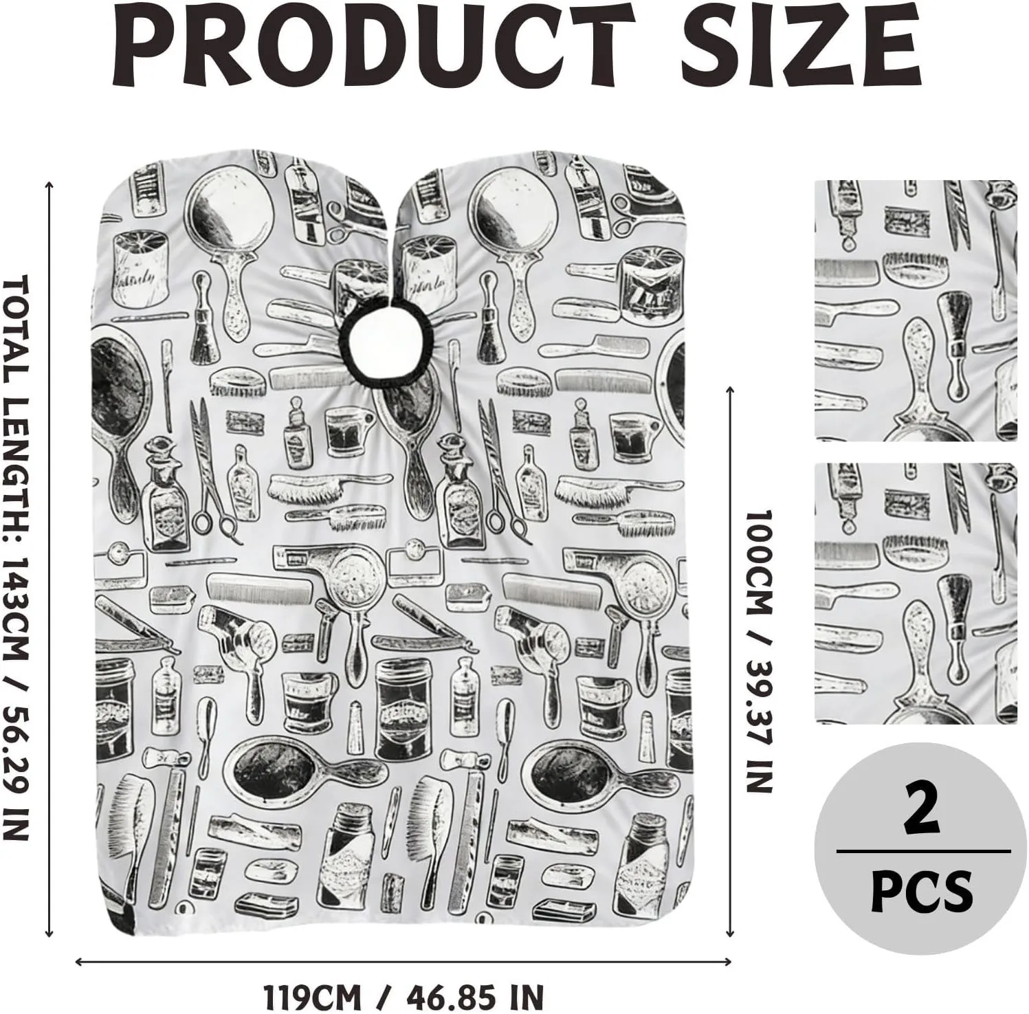 Professional Hair Salon Barber Cape Hair Cutting Apron Waterproof Cloth Hair Cutting Apron Barber Accessories