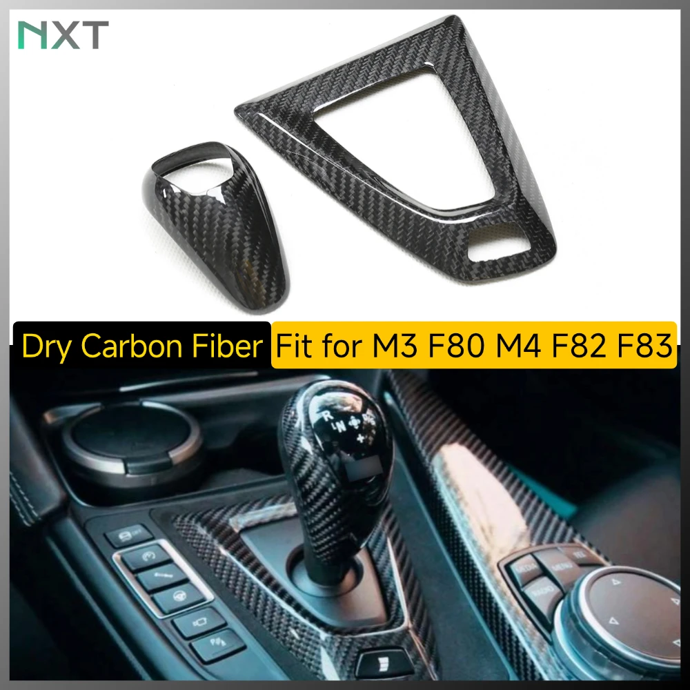 

Настоящее сухое углеродное волокно для BMW M3 F80 M4 F82 F83 2014-19, внутренняя крышка ручки переключения передач, накладка LHD и RHD, легко устанавливается