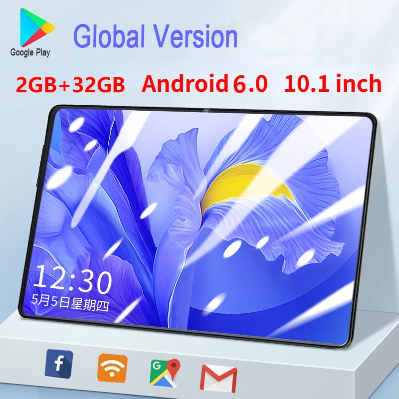 2023 Tablette PC Global 10.1 Inch 2GB RAM 32 ROM  Pad Pro Tablets Firmware Tablet Android 6 Google Play Dual Sim 3500mAh WiFi