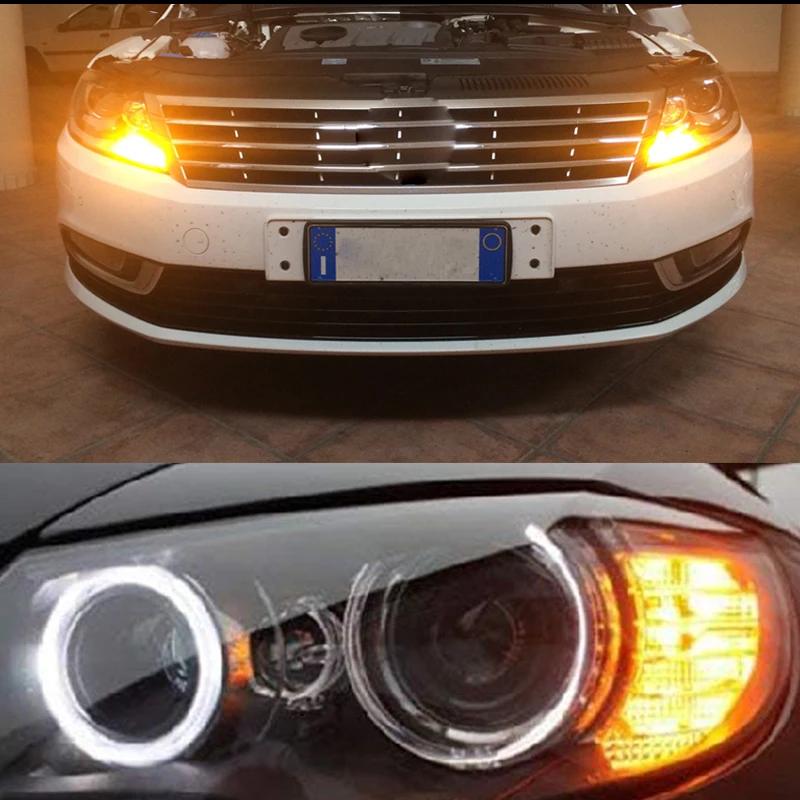 iJDM High Power Amber Yellow Error Free 21SMD-2835 LED BAU15S 7507 PY21W 1156PY LED Bulbs For Front Turn Signal Lights,7507 LED
