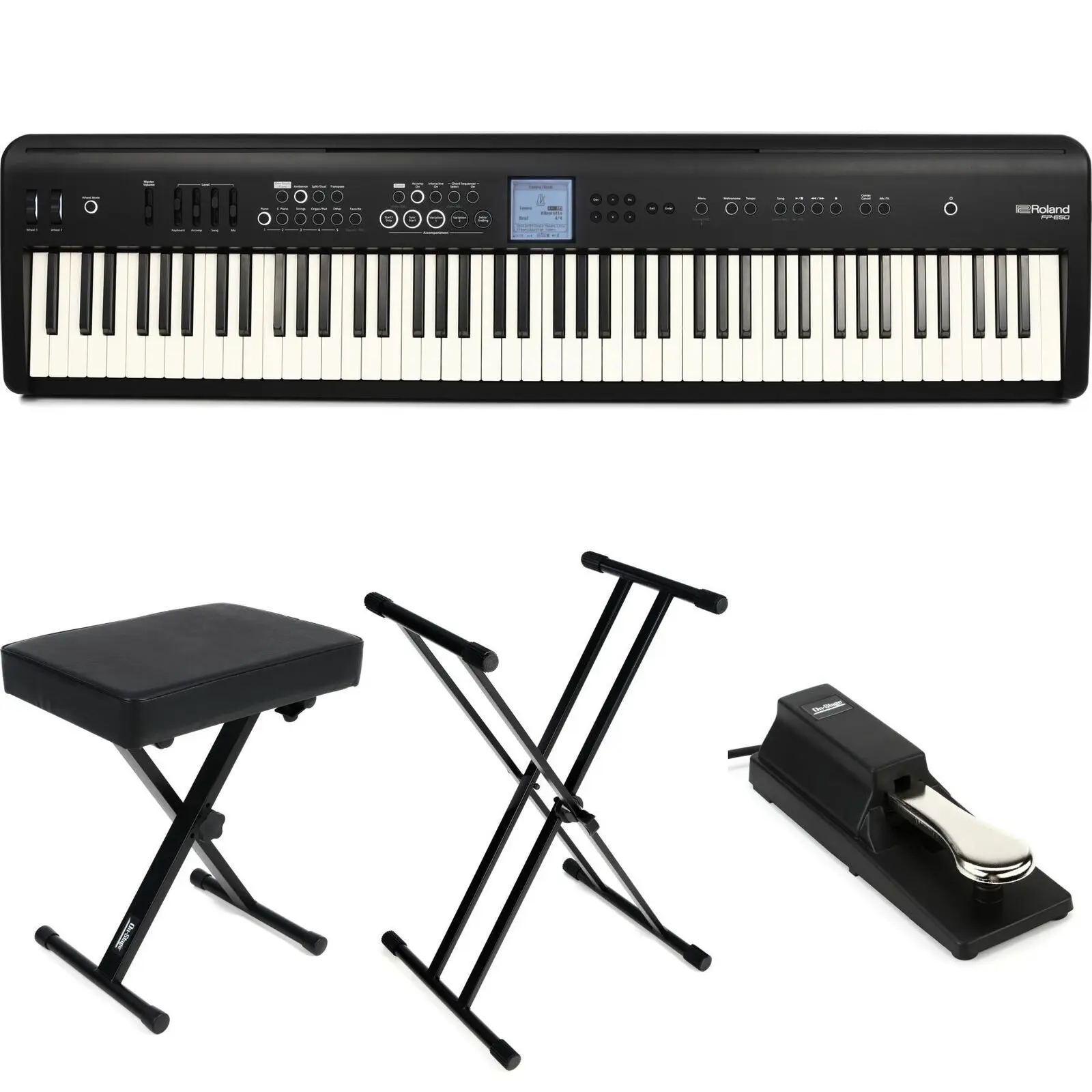 

QUALITY VALUES Roland FP-E50 88-key Digital Piano Essentials Bundle