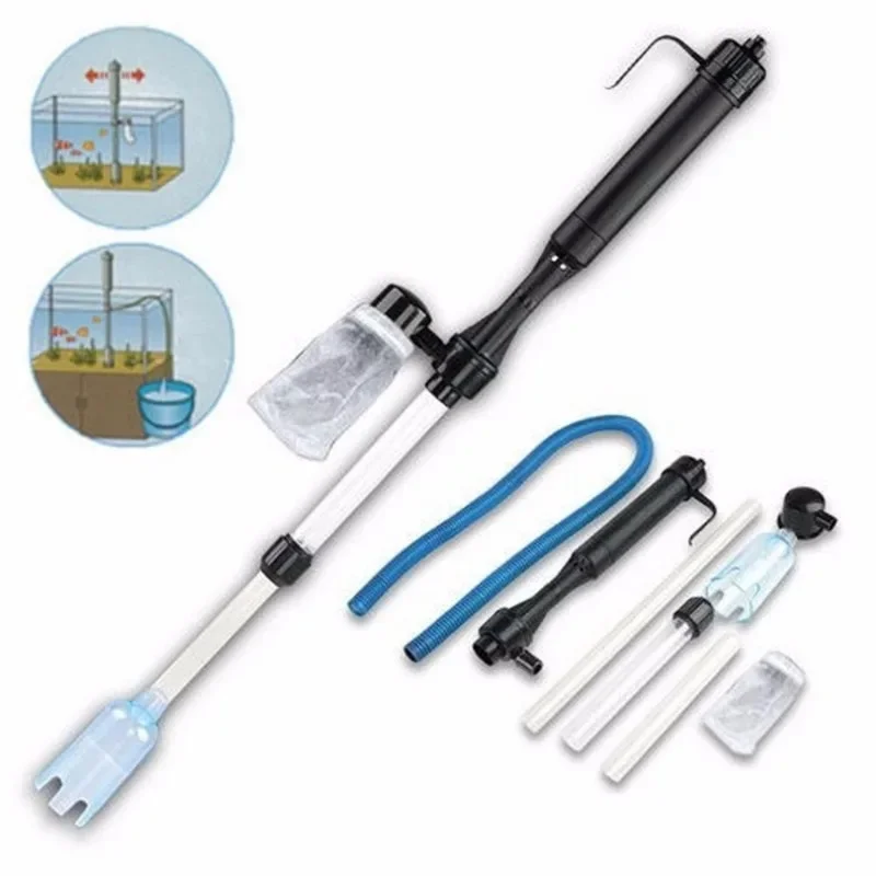 AliExpress NONE Aquarium Vacuum Cleaner Water Filter Fish Tank Sand Remover Battery Syphon Operated Filter Gravel Cleaner Aquarium Cleaning Tool