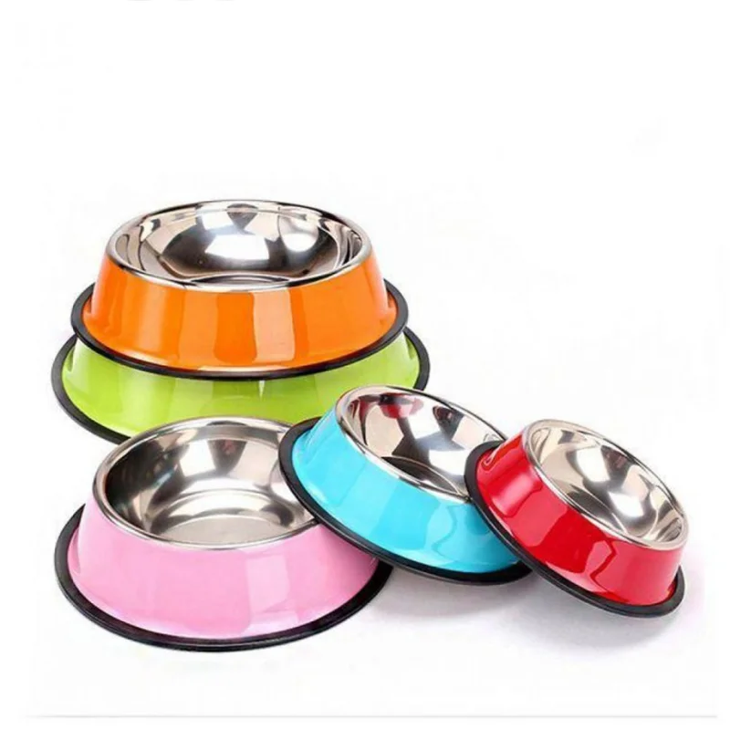 Stainless Dog Dog Dog Sten Color Rice Bowl S Cat-style Dog Dog Dang Dang