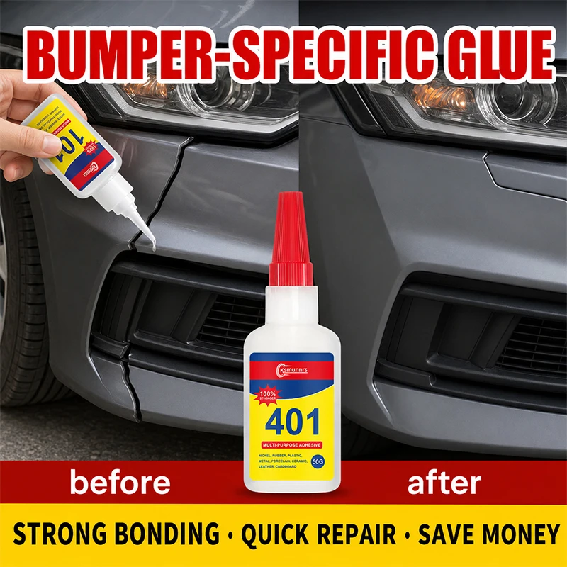Strong Car Plastic Repair Glue, Universal Bonding Adhesive for Bumper Cracks, Side Mirror Base Repair and Auto Shell Fixing