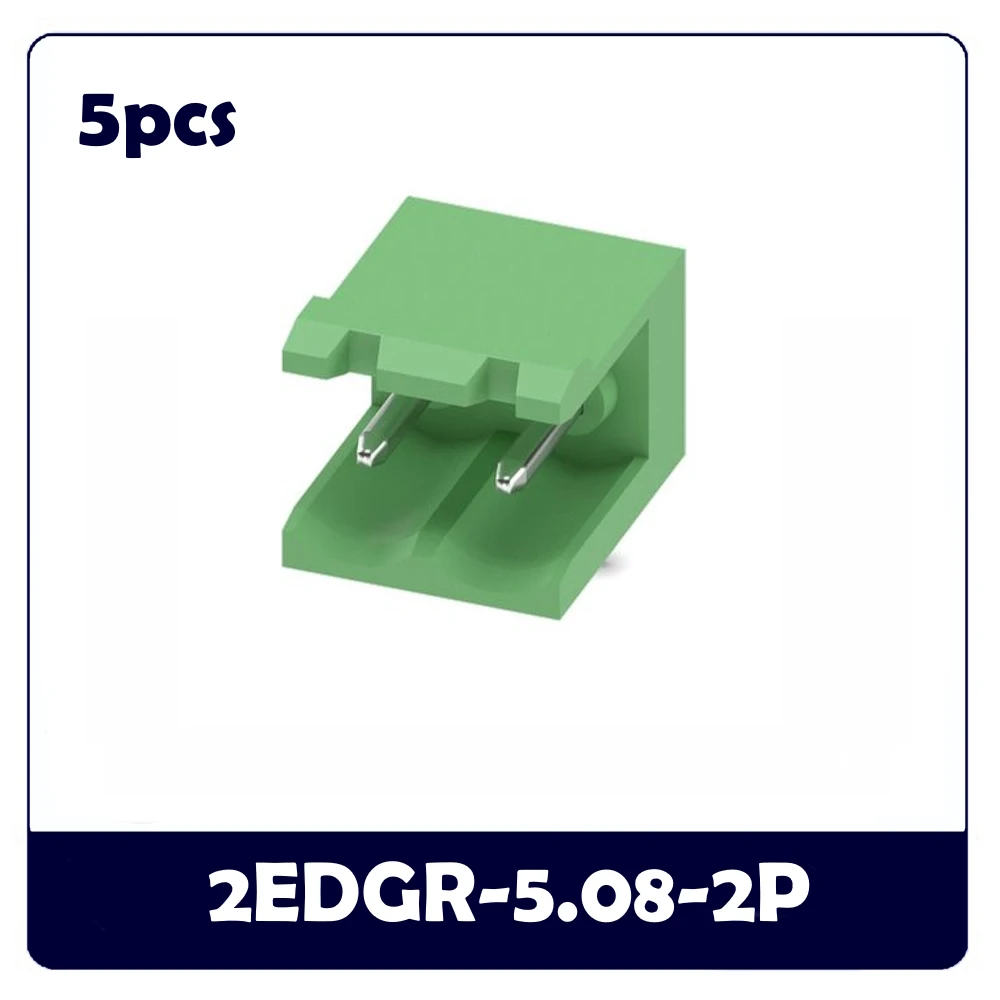 5PCs 2pin 2EDGR 2EDGV 2EDGK 2EDGRC 2EDGVC 5.08 2P Pluggable Connector PCB Header Male Female Screw Terminal Block