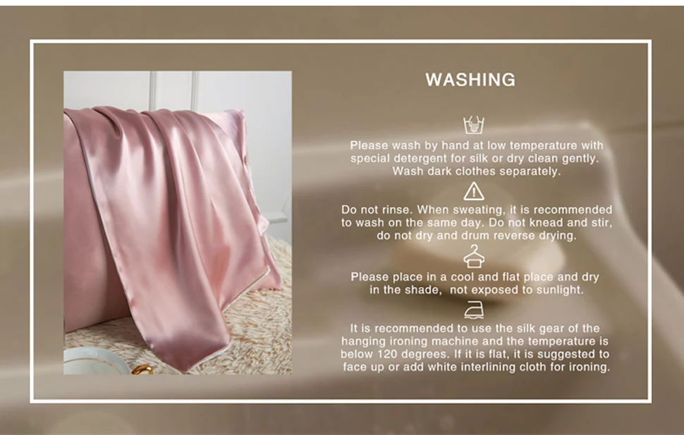 DISANGNI 100% Reine Maulbeerseide Kissenbezug für Haar und Haut, Vorderseite aus Naturseide mit Weicher, Atmungsaktiver Rückseite, Luxuriöser Kissenbezug – Detail 10
