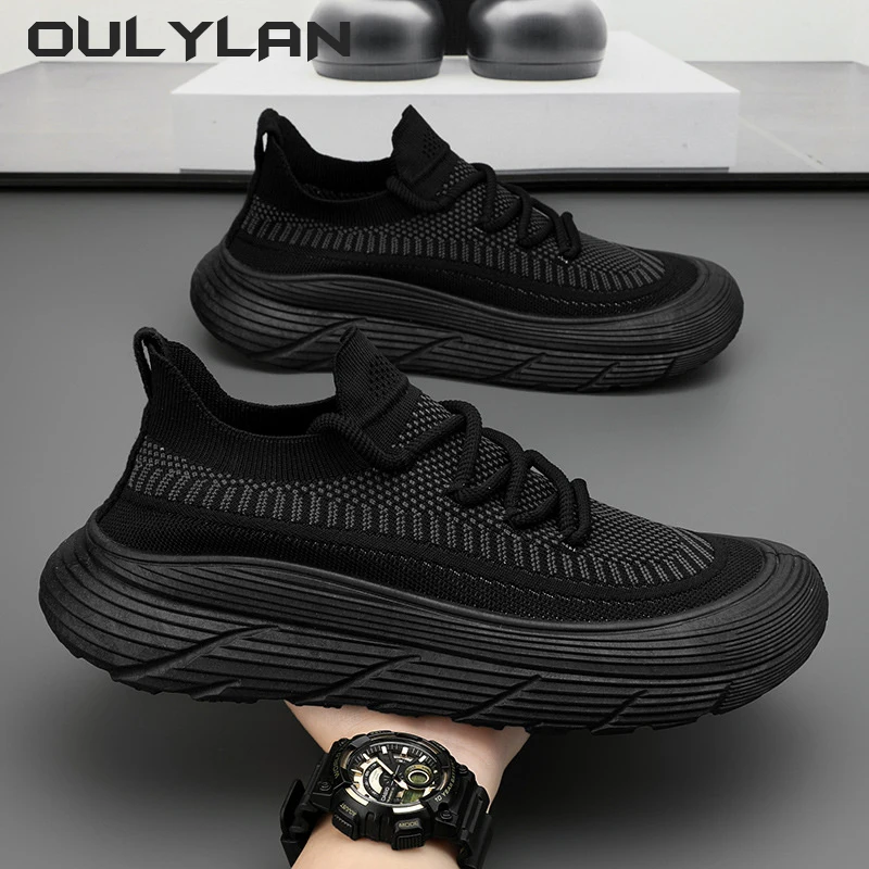 

Sneakers Casual Mesh Shoes Summer New Men's Breathable Shoes Thick Sole Anti slip Lightweight Soft Sole Soft Face Trendy Shoes