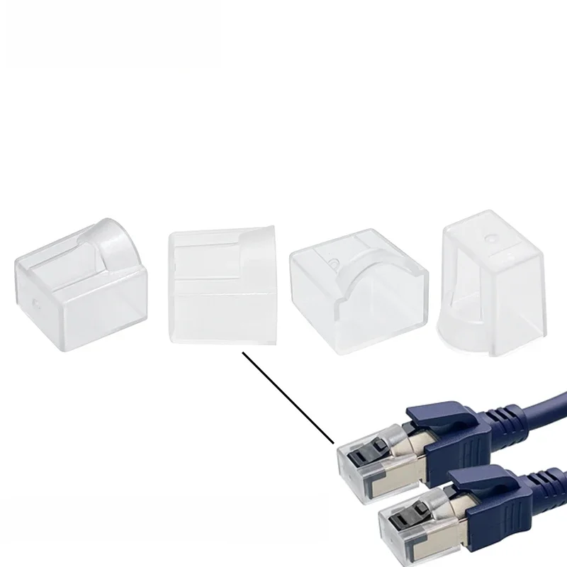 10 szt. Osłony przeciwpyłowej Rj45 złącze Ethernet osłona pokrywa wtyczki sieci Lan Rj45 dla Cat5e Cat6 Cat7 — zdjęcie 2