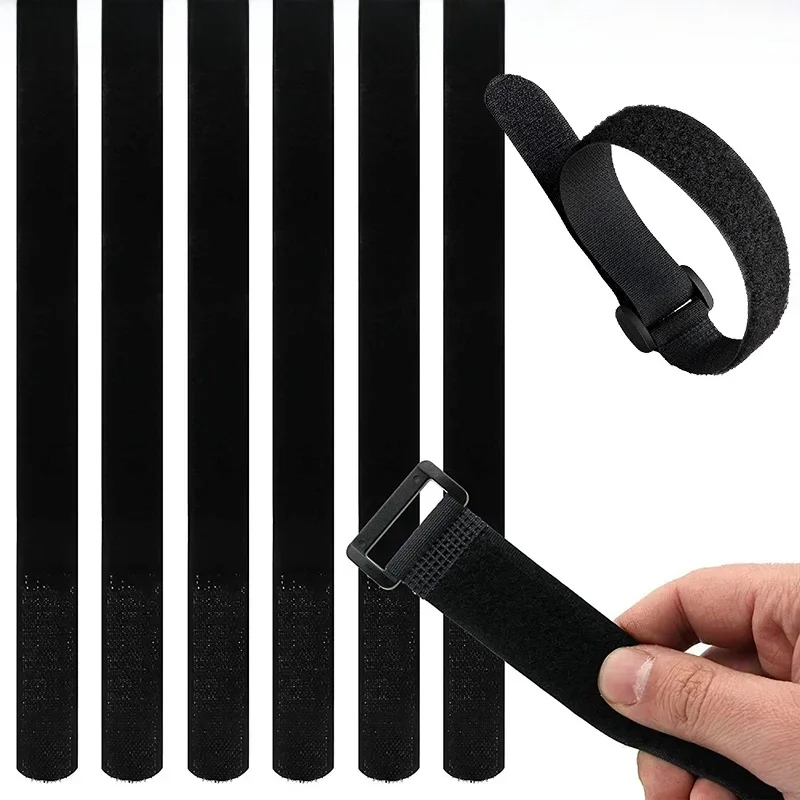 5/10 pièces sangles à crochet et boucle réutilisables attaches de câble sangles de câble en Nylon fixation des attaches de cordon de fil organisateur ruban de fixation