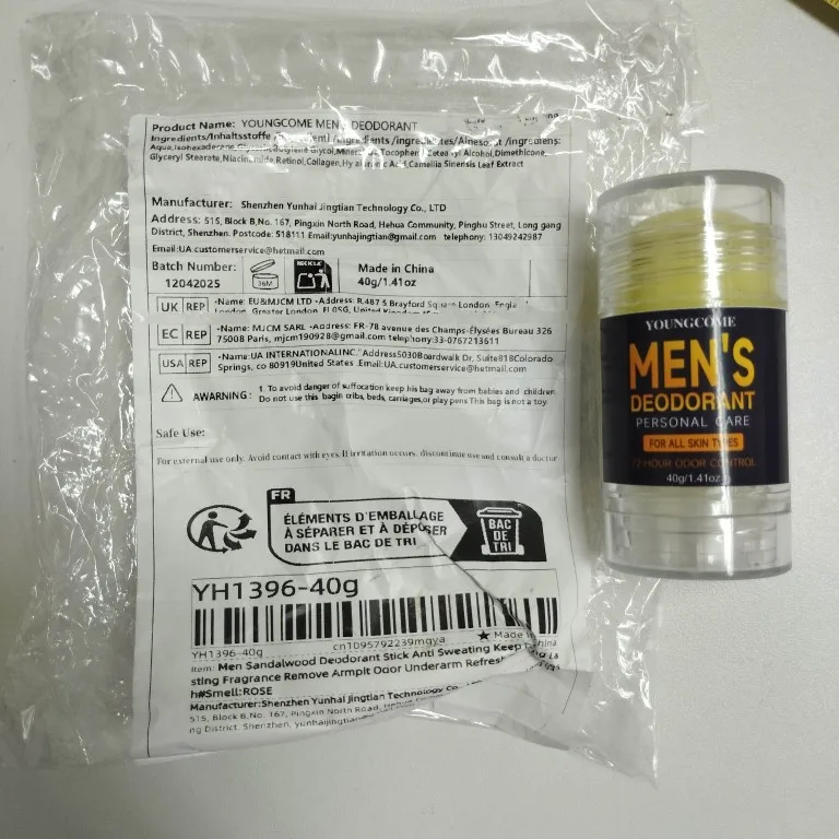 Men Sandalwood Deodorant Stick Anti Sweating Keep Drying Lasting Fragrance Remove Armpit Odor Underarm Refresh Sticks Refresh photo review
