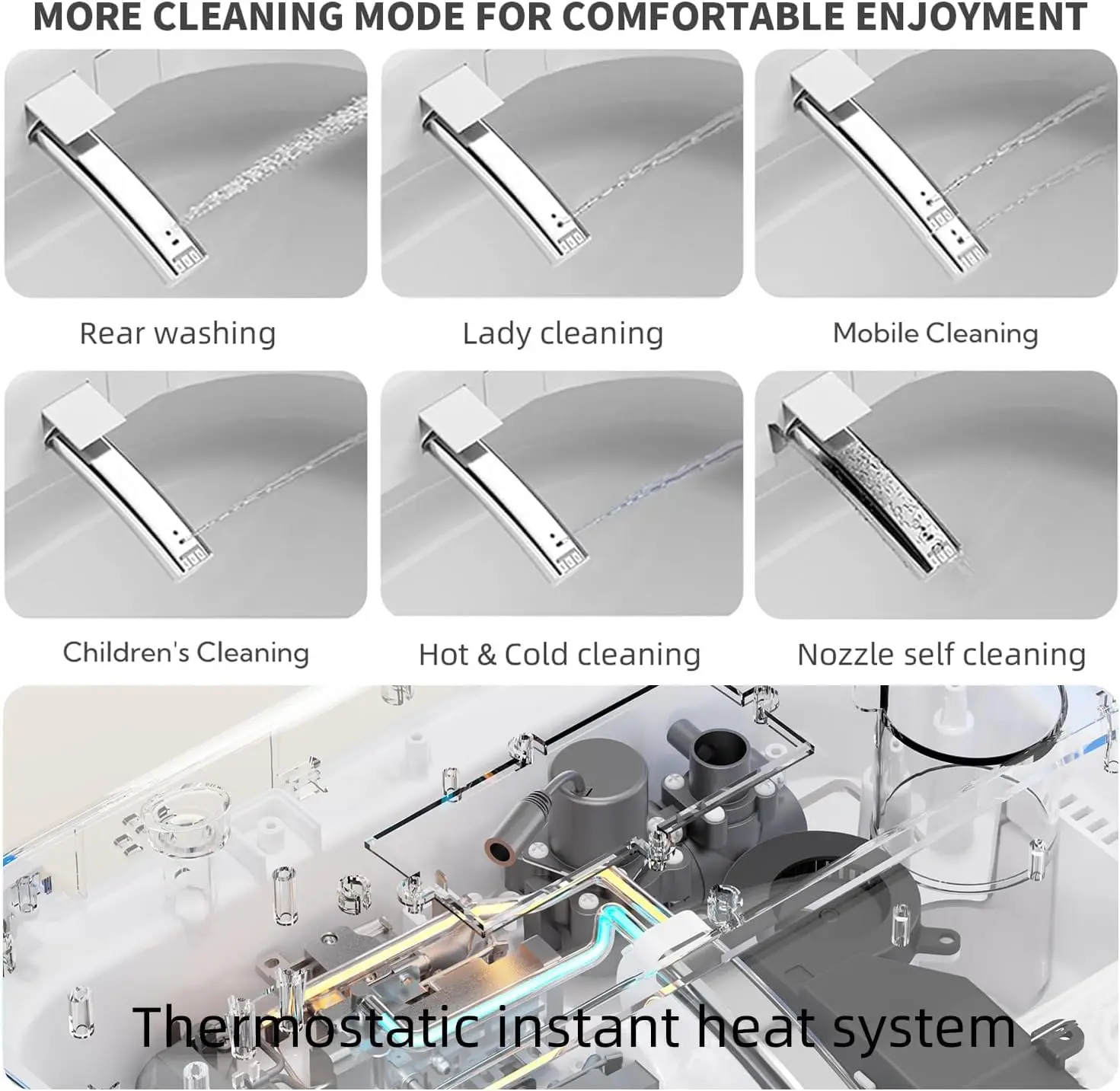 Smart Toilet with Bidet Built In, AUTO Deodorization, ADA Height 17.7", One Piece Heated Toilet with Foam Shield, Voice Control