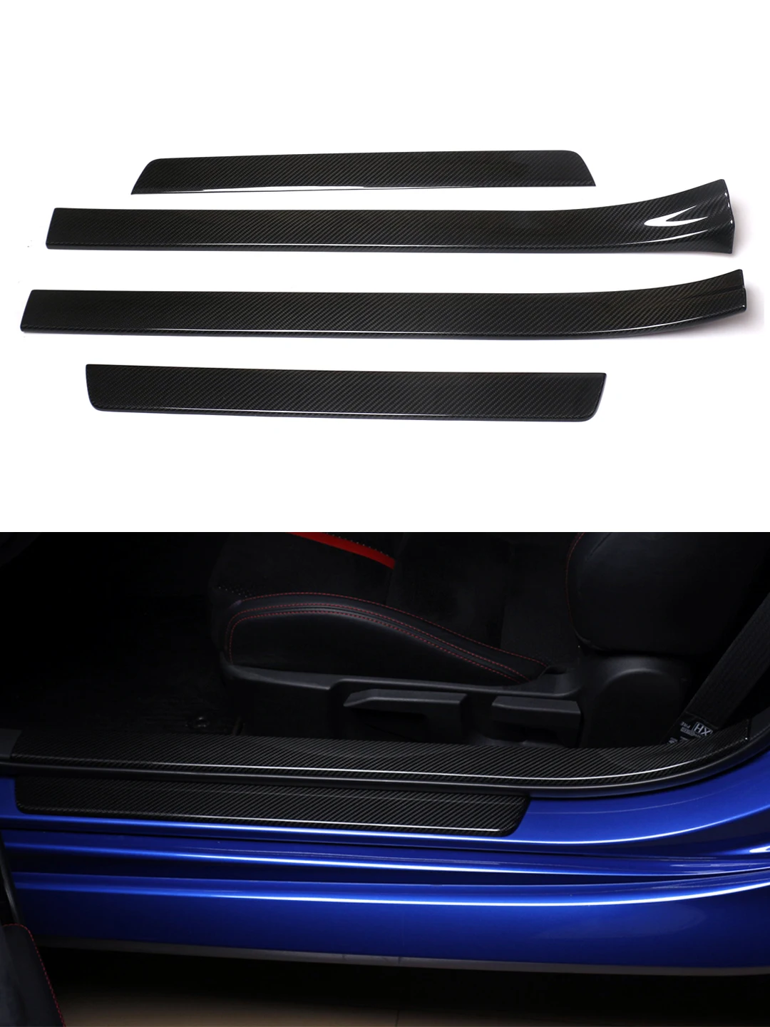 Night Kids is suitable for 2022 Toyota GR86 ZN8, Subaru BRZ ZD8 modified carbon fiber door sill, welcome pedal