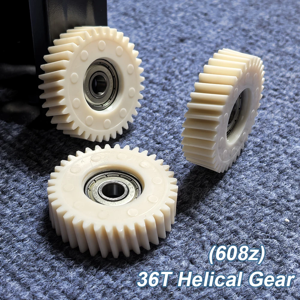 47.5x13.5mm Oblique Gear 36T Helical Gears With 608z Bearings Electric Vehicle Nylon Gear MTB Bike 500W/750W Hub Motor Parts