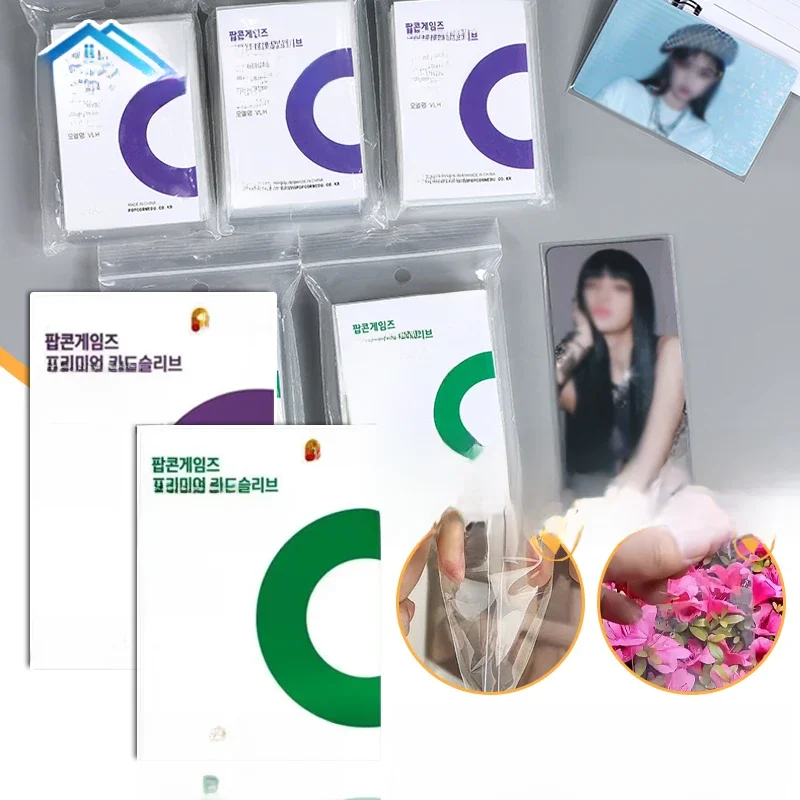 50/100pcs Korea Karten hüllen klar säure frei-kein cpp hart 3 Zoll Fotocard Film Album Binder