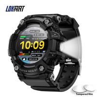 LOKMAT ATTCK GT Smart Watch with Heart Rate Tracker Bluetooth Call IP68 Flashlight Watches for Android IOS