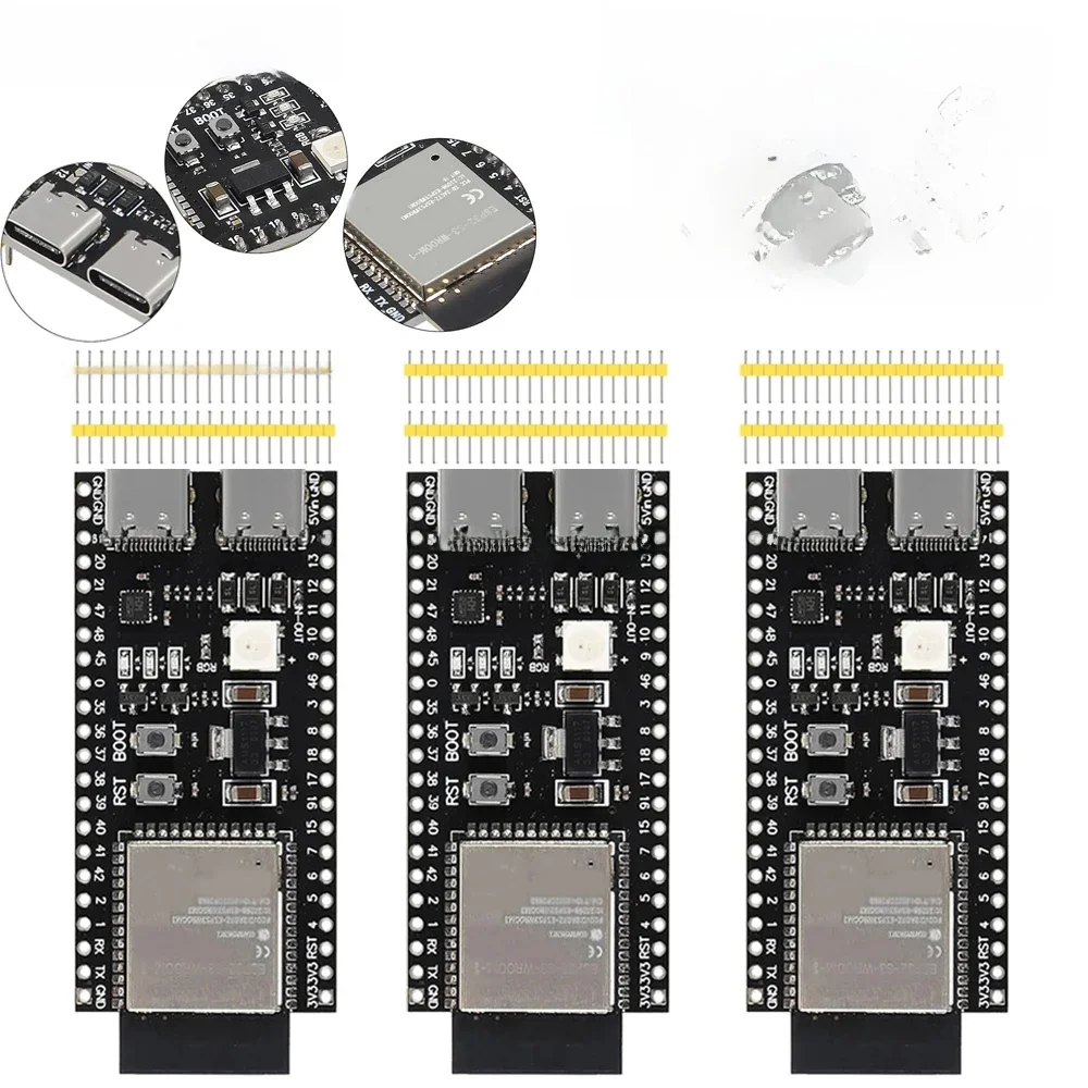 Płytka rozwojowa ESP32-S3 moduł Wifi 2.4G dla Arduino ESP IDF ESP32-S3-WROOM-1 N8R2 N16R8 44Pin typ-C 8M PSRAM ESP32 S3 — zdjęcie produktu 7