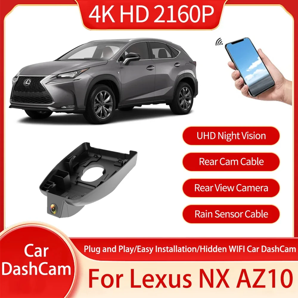 For Lexus NX AZ10 2018 2019 2020 2021 HD DVR Driving Recorder Front And Rear Camera Dash Cam Loop Recording Car Auto Accessories