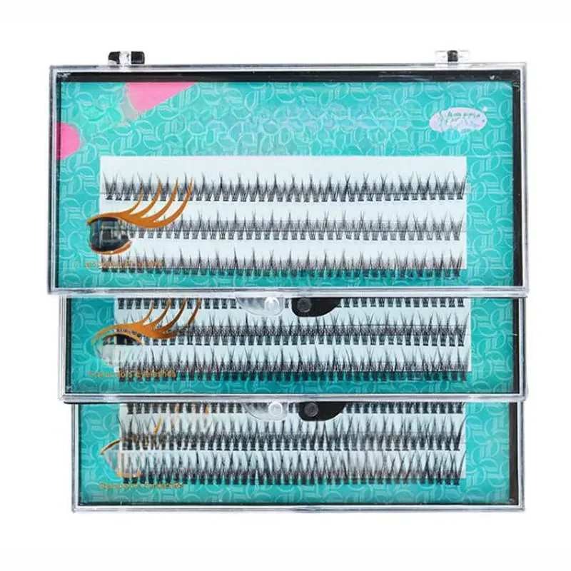 120 Bundles/Box Natürliche Fan Wimpern Hohe Qualität Fischschwanz Seide Falsche Wimpern C Curl Schwalbenschwanz Fliegen Wimpern Verlängerung make-up
