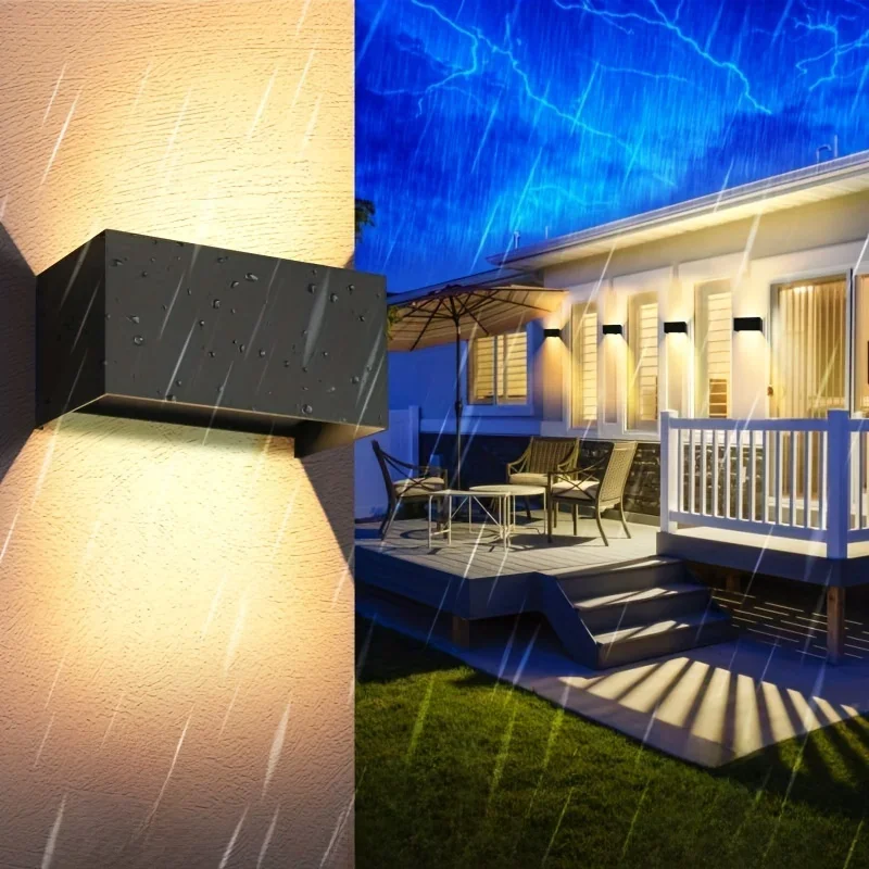 24 W LED Wall Light Indoor/Outdoor Up and Down Adjustable Light Beam Wall Lights Cold Wall Lamp Indoor Outdoor IP65 Modern Outdo