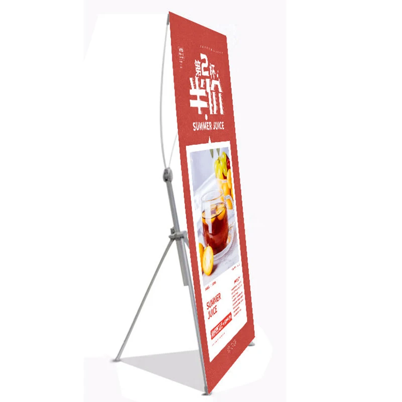 Outdoor Wind Resistant Adjustable Economic Tripod Portable Banner Frame Outdoor X Stand Display Banner