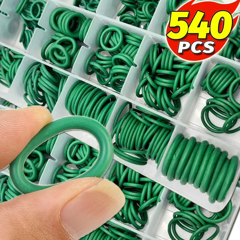 270/540PCS Rubber O-Ring Gasket Universal Multiple-size Sealing Ring Kits Air Conditioning Refrigerant System Repair Accessories