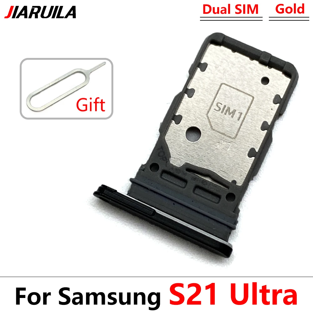 Dual-Card Sim Tray Holder For Samsung S21 Fe / S21 Ultra / S21