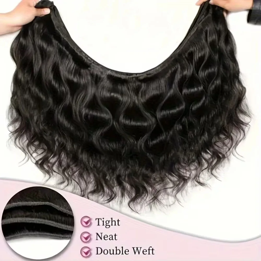 12-42 Inch Rambut Asli Brasil Raw Human Hair Bundles Body Wave Loose 3 4 Bundle Virgin Remy Hair Extension Untuk Wanita Sew In Quick Weave