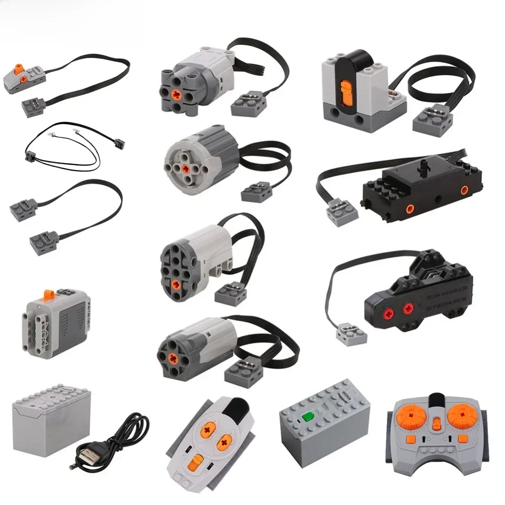 Pour fonctions d'alimentation pièces blocs de construction servomoteur de direction boîte de batterie récepteur de télécommande infrarouge pour Legoeds