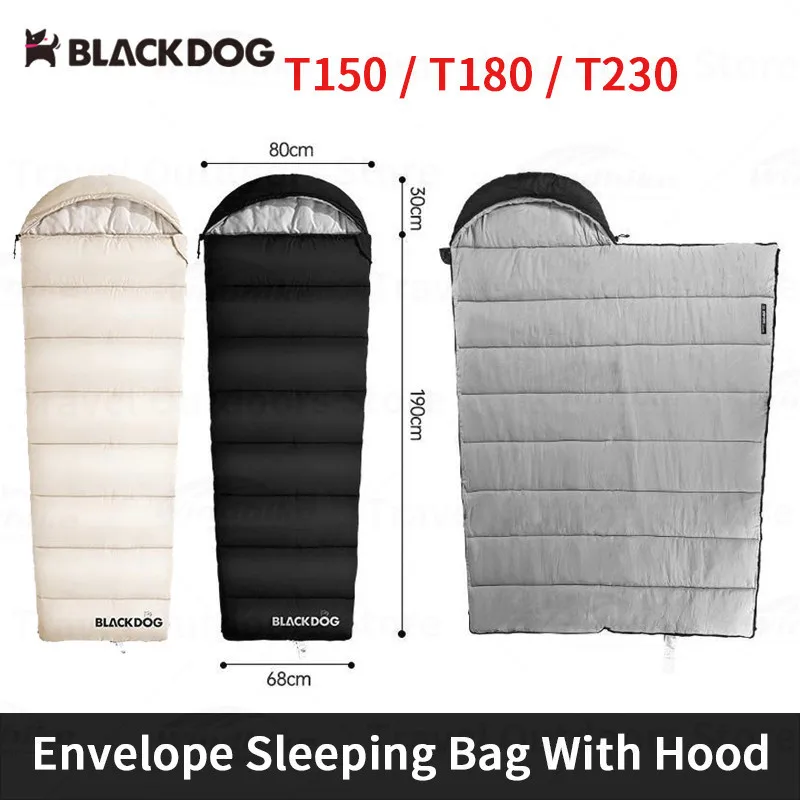 

Naturehike BLACKDOG Outdoor Trapezoidal Sleeping Bag with Hood -1℃~-25℃ Keep Warm Cotton Spliced 2 Person Camping Quilt Blanket