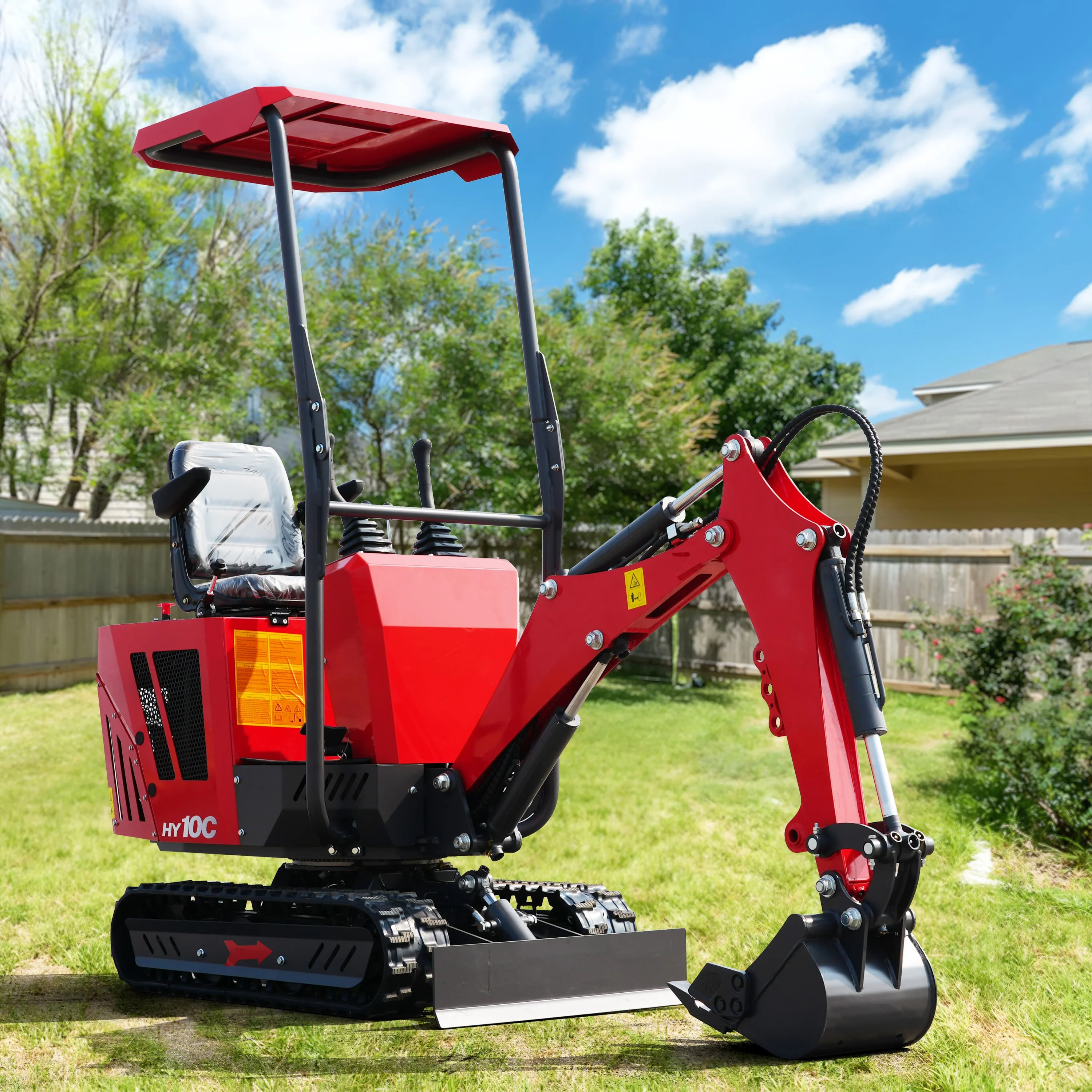 보증금 없이 전액 결제, 무료 배송, 캐노피 장착 미니 유압 굴삭기, 크롤러 도저, 농업용 미니 굴삭기