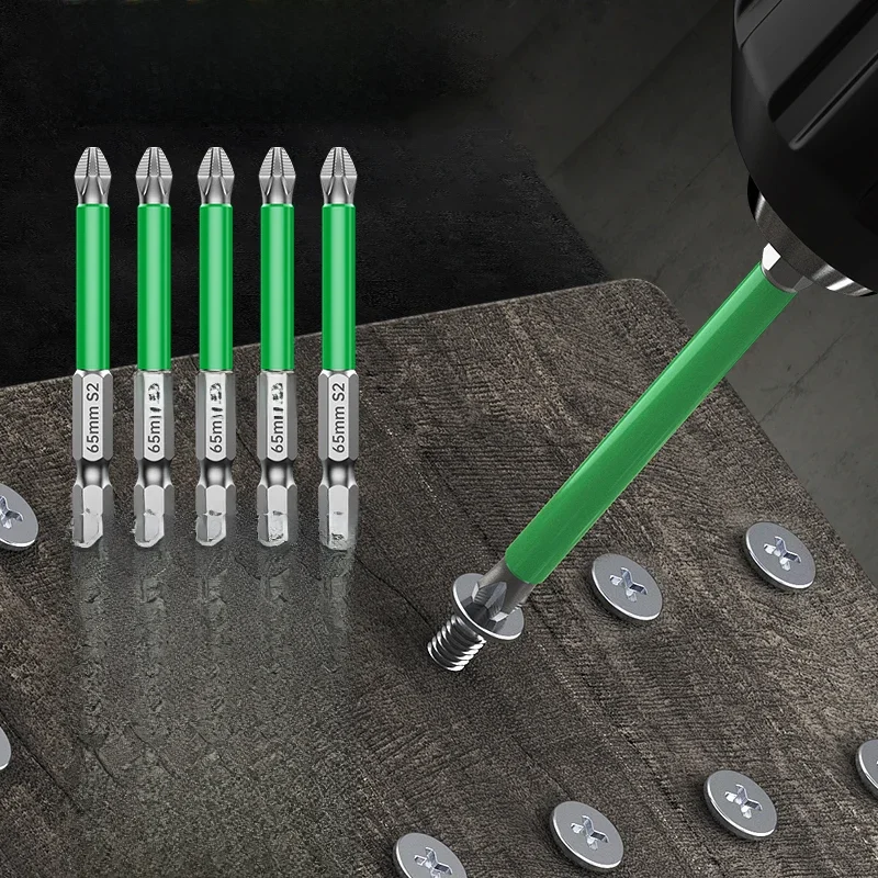 LIDIAO antypoślizgowa śrubokręt krzyżowy wiertarka udarowa śruba ze stali stopowej magnetyczna głowica partii wodoodporna Ph2 25/50/65/70/90/125/150mm — zdjęcie 2