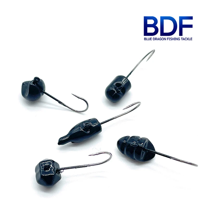 أزرق التنين تهزهز أسود مضيء 5 أشكال 1 جرام 1.5 جرام 2 جرام سمك الصخور الدنيس البحري الحبار