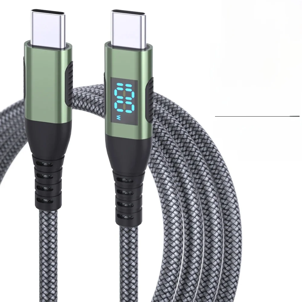 LAIHONEN Neues 100 W LED-Digitalanzeige-Schnelllade-USB-Typ-C-Kabel für iPhone 16 15 16 Pro Max 16 15 Plus 10 Fuß USB A auf USB C