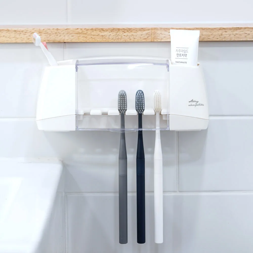 [Made in Korea]Changshin Living 3M Tape No-Drill Toothbrush Holder easy to use reliable hygienic